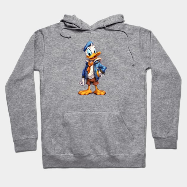 Donald Duck Design Hoodie by Labidabop